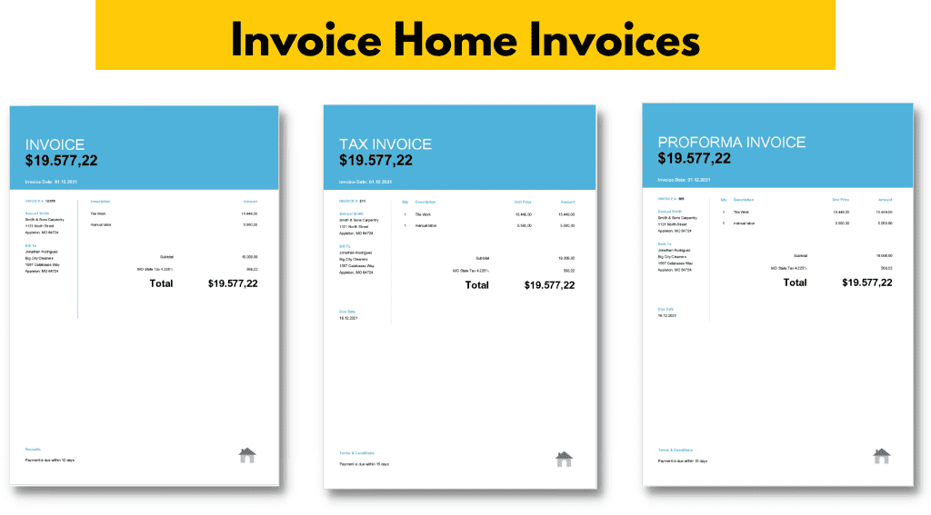 Invoice Template, Create and Send Free Invoices Instantly