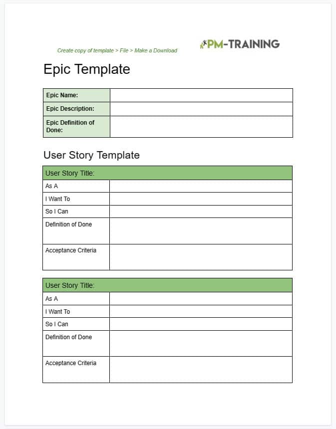 Epic vs story vs task Software Dev Example 5