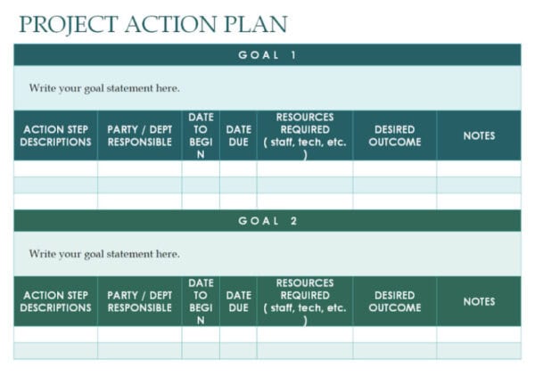34 Free Action Plan Templates – Google, Word, Excel