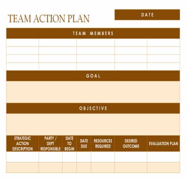 34 Free Action Plan Templates – Google, Word, Excel
