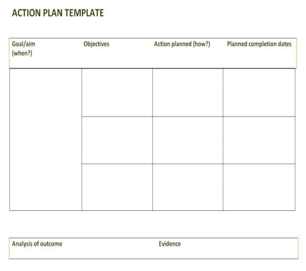 34 Free Action Plan Templates – Google, Word, Excel
