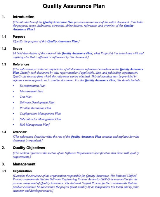 17+ Quality Assurance Plan Templates Word, Google, PDF 2