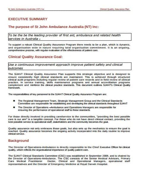 17+ Quality Assurance Plan Templates Word, Google, PDF 4