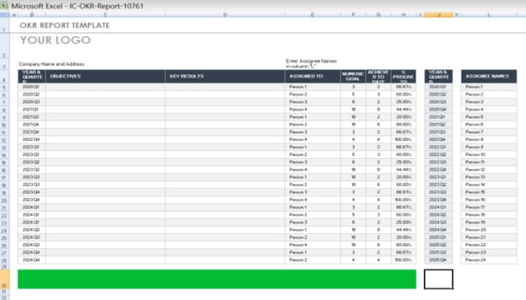 25 Free OKR Templates Google Docs, Excel... 8