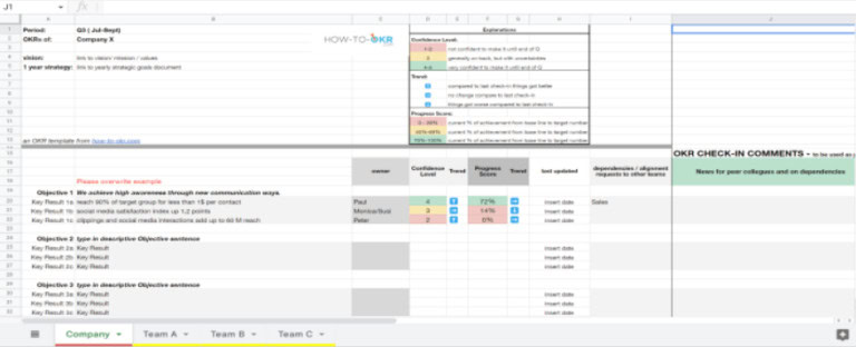 25 Free OKR Templates Google Docs, Excel... 14