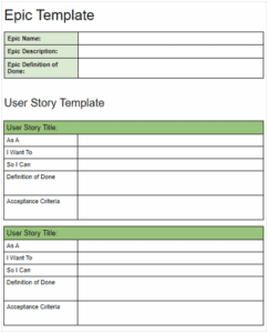 7 x Free User Story Template on Google, Excel, Powerpoint