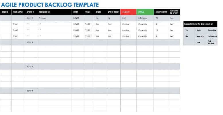 10 Free Product Backlog Templates 11