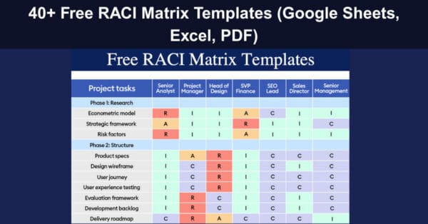 40+ Free RACI Matrix Templates (Google Sheets, Excel, PDF)