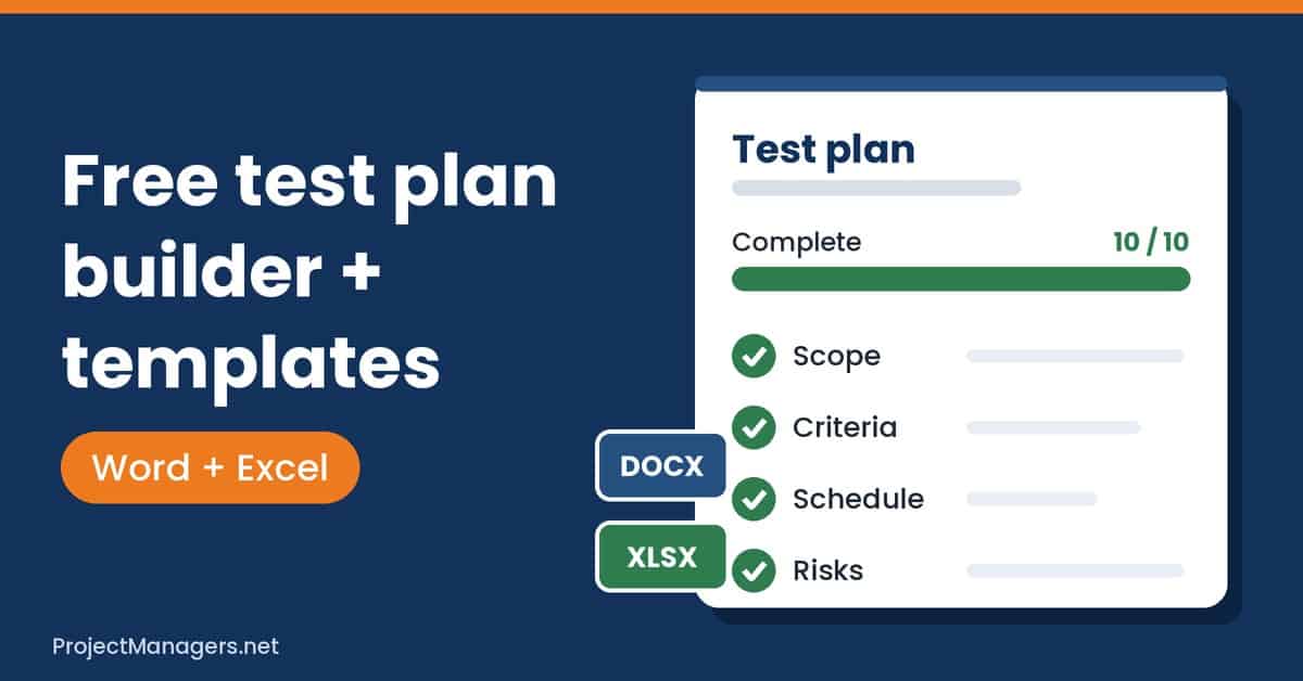 Free test plan template builder