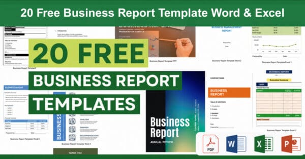 20 Free Business Report Template Word & Excel