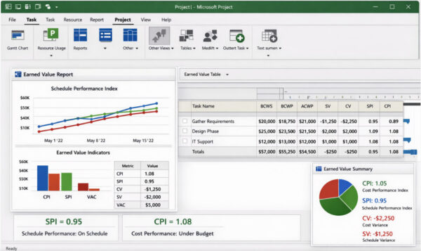 How to Calculate Earned Value in Microsoft Project