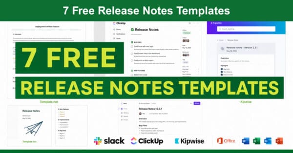 7 Free Release Notes Templates