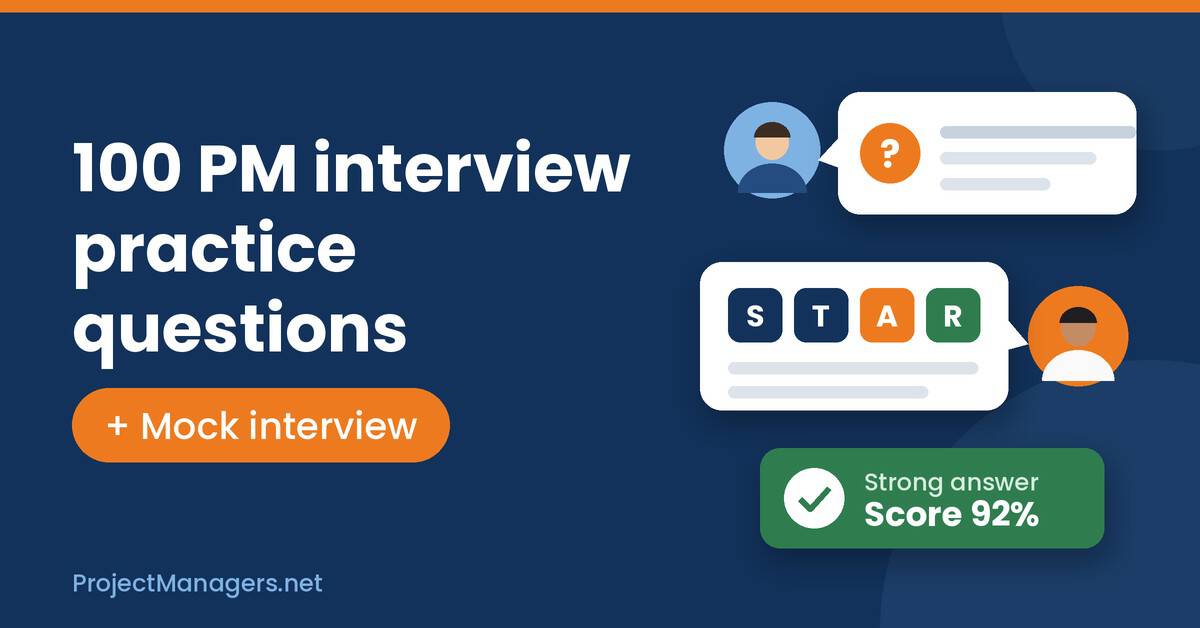 Free project manager interview practice quiz and mock interview
