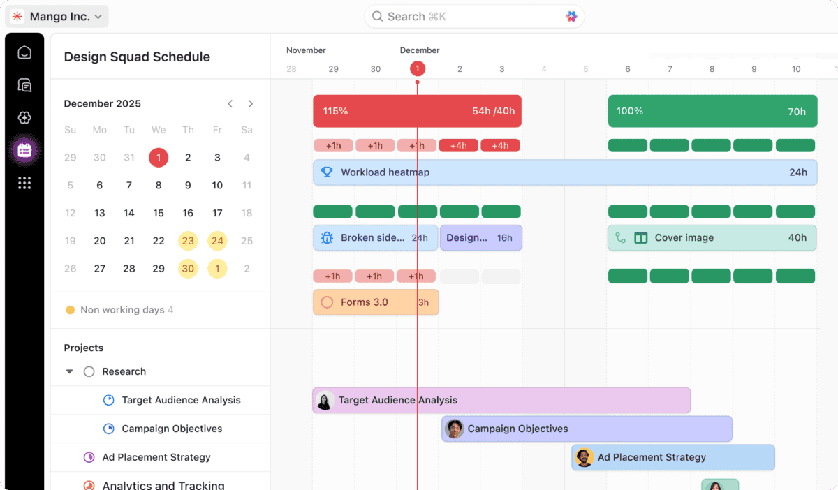 ClickUp scheduling