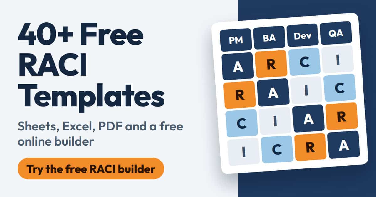 40+ free RACI matrix templates