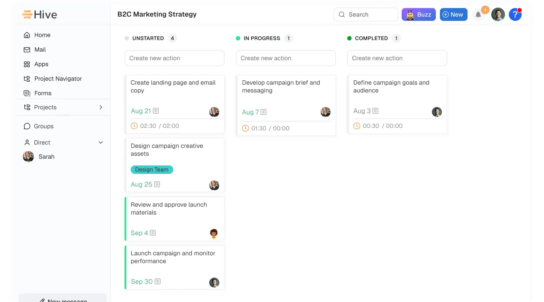 Hive Kanban view