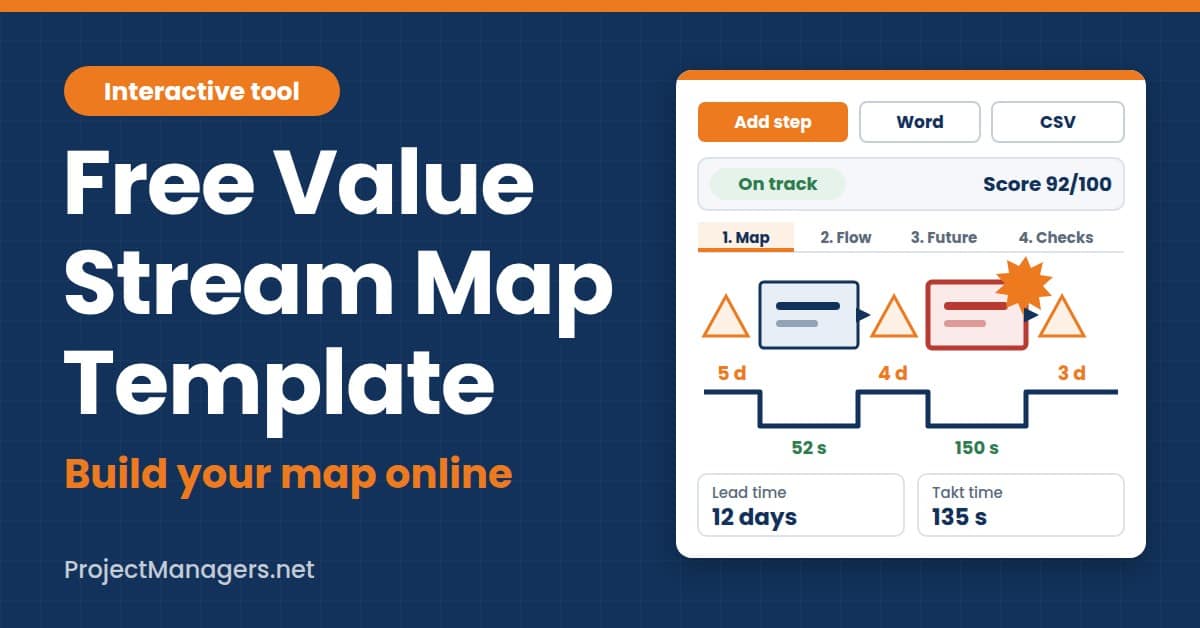 Free interactive value stream map template
