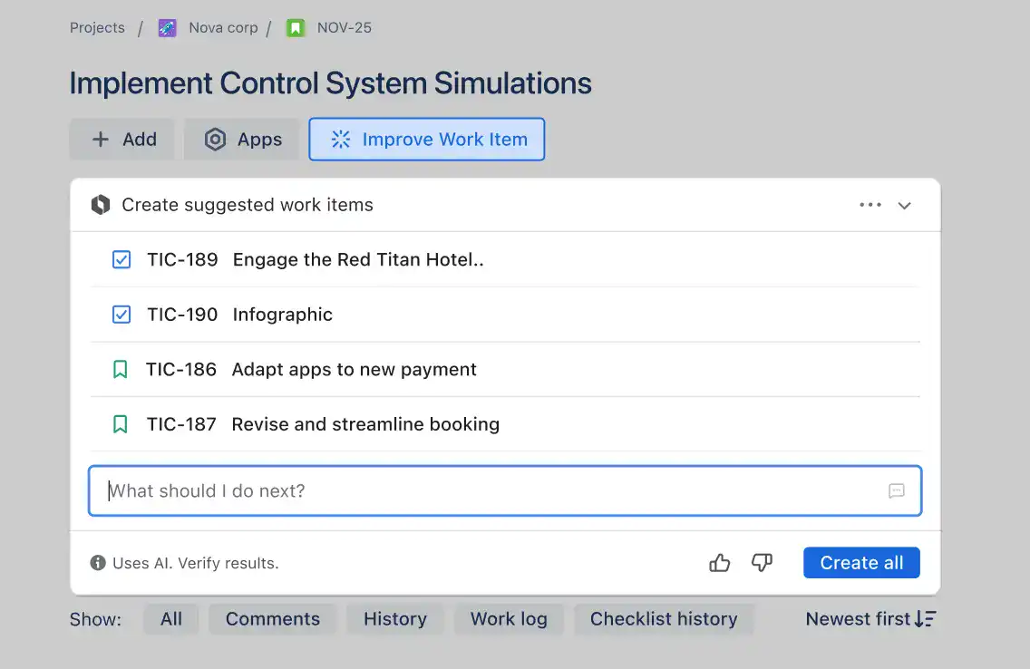 Jira planning and assigning work with Rovo AI