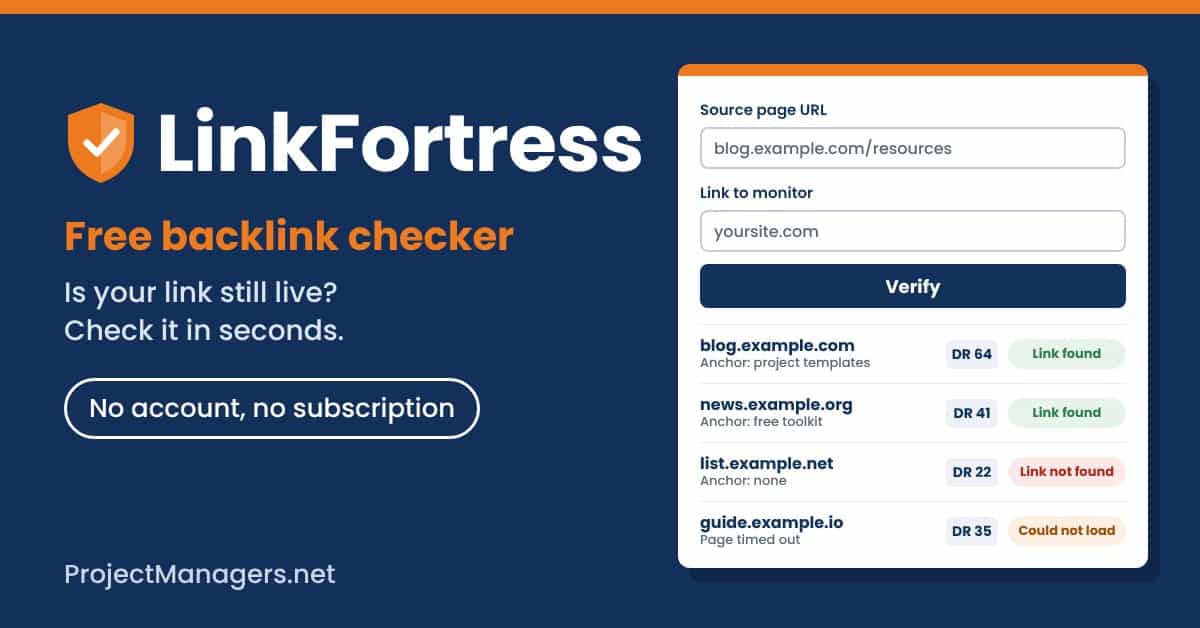LinkFortress free backlink checker
