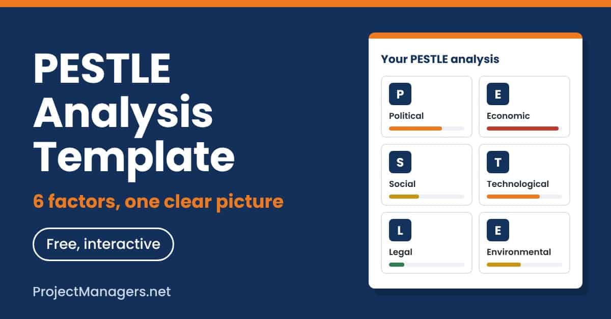 Free interactive PESTLE analysis template