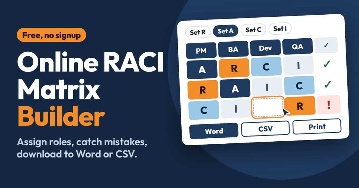 RACI matrix builder