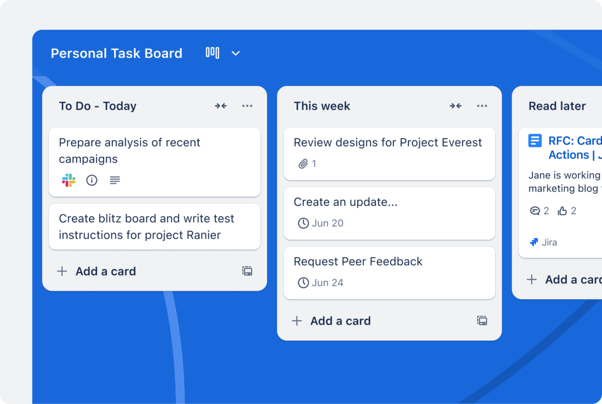 Trello board with a card being moved to the Done list